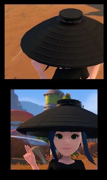 Sand Hat in Black (Note - this will change ALL in-game Sand Hats)