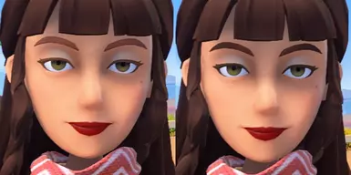 Fem Face 8 Darker Brows and Eyelashes
