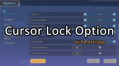 Cursor Lock Option