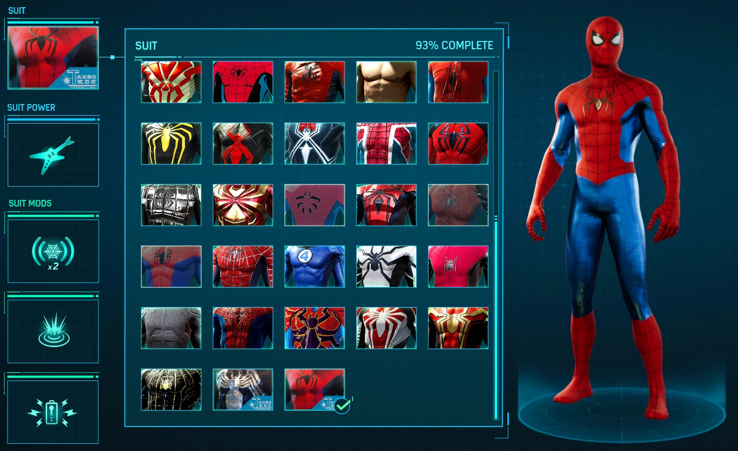 MCU Spider-Man (Final Swing Suit) Minecraft Skin