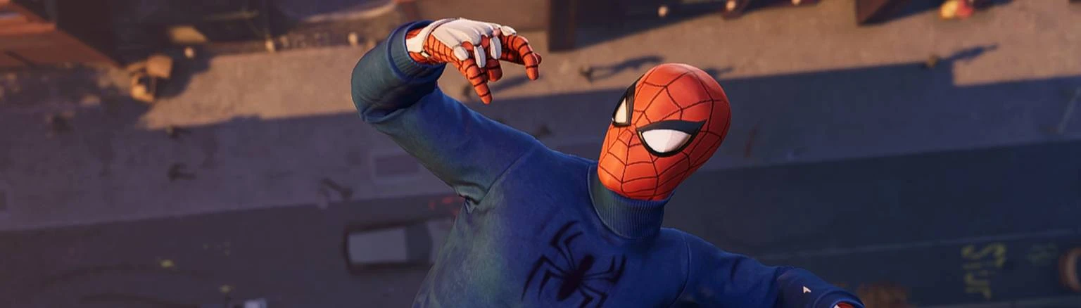 Wrestler Sweatshirt On Advanced Suit At Marvel’s Spider-man Remastered 