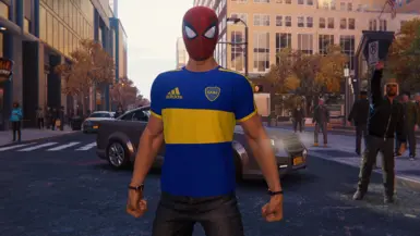 El Vecino Piola Spider-Man (Boca Juniors ESU T-shirt Replacer) at Marvel's  Spider-Man Remastered Nexus - Mods and community