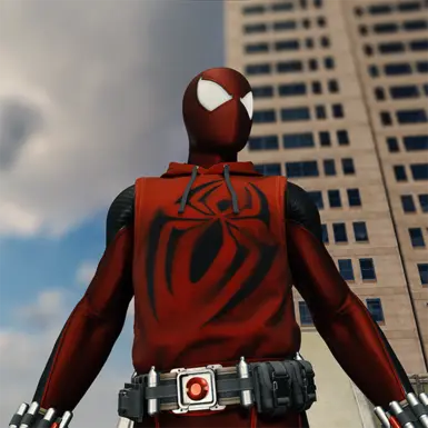 Scarlet Spider Recolor at Marvel's Spider-Man Remastered Nexus