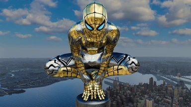 Gold and Steel in Iron Spider Suit