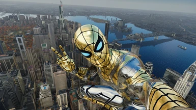 Gold and Steel in Iron Spider Suit