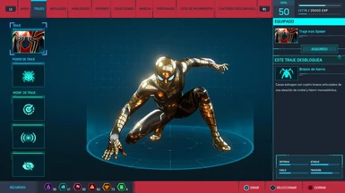 Gold and Black in Iron Spider Suit
