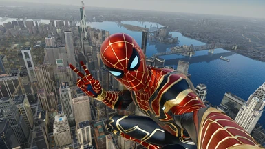 Golden Webs and Black in Iron Spider Suit