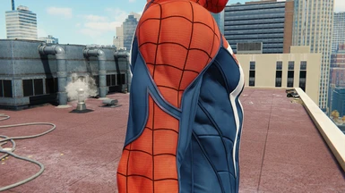 E3 Suit + Scarlet Fabrics + Upscaled White Spider
