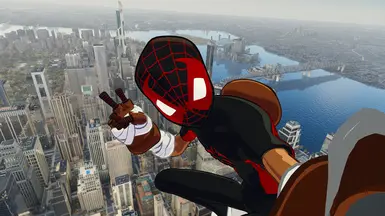 Miles Morales Black T-Red Style in Mangaverse Spider Clan Suit