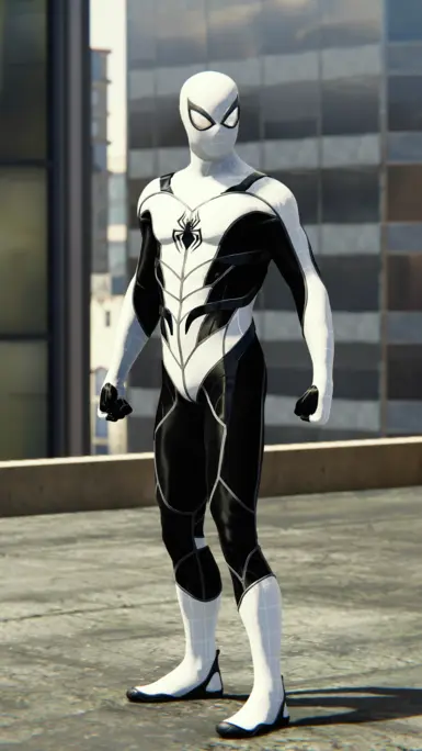 White and Black Secret War Suit at Marvel’s Spider-Man Remastered Nexus ...