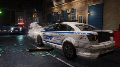 NYPD Patrol Car Damaged 
