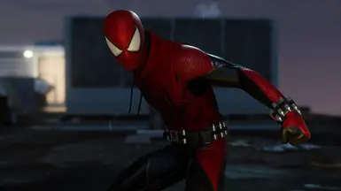 Scarlet Spider Recolor at Marvel's Spider-Man Remastered Nexus