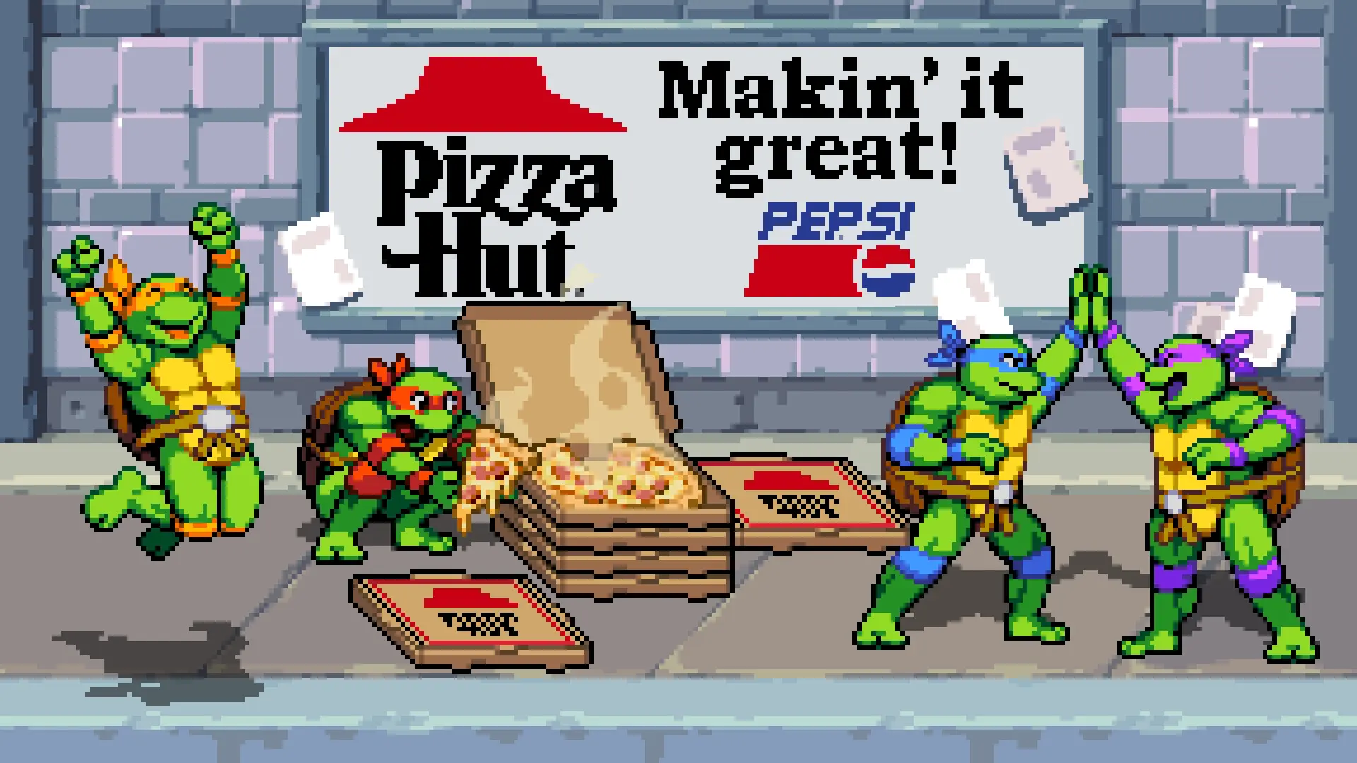 Pizza Hut Pizza at Teenage Mutant Ninja Turtles Shredder's Revenge