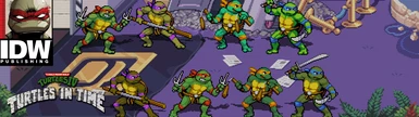 Turtles in Time and IDW Comic Palette Mod  - Dimension Shellshcok DLC Patch -
