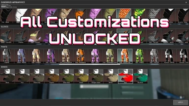 Unlock all customizations Mod