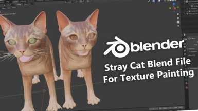 Stray Cat Blend File for Texture Painting