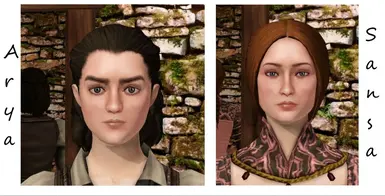 Arya ans Sansa at The Sims Medieval Nexus - Mods and community