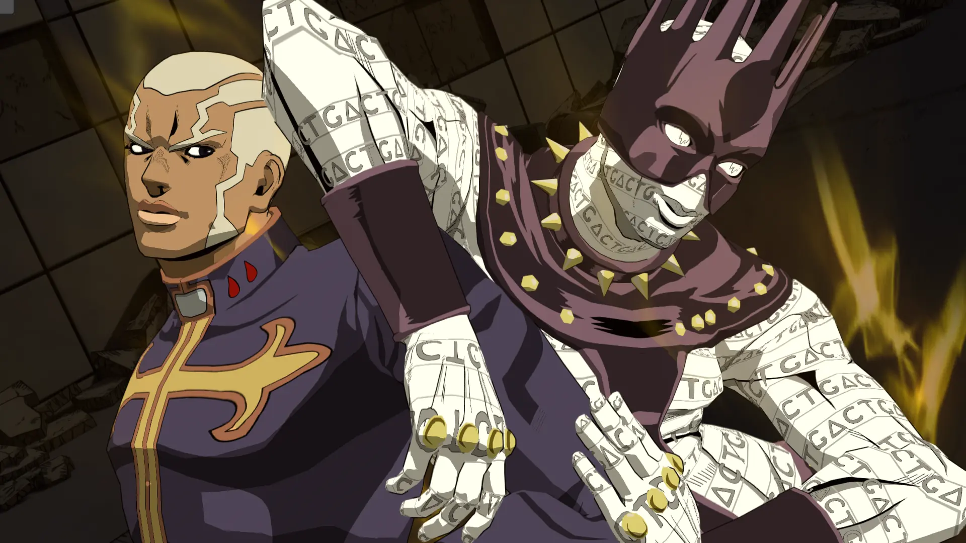 Pucci's pose #2 comparison (manga, game, anime) : r/StardustCrusaders