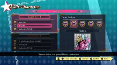 In "Edit Character"