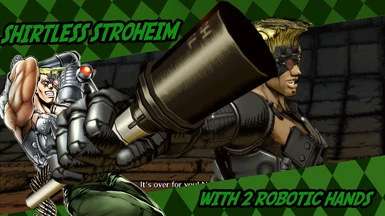 Shirtless Stroheim With Two robotic arms