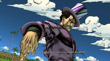 Zeppeli's hand has a new position