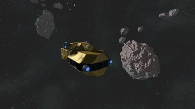 Yellow Ship with ore detector