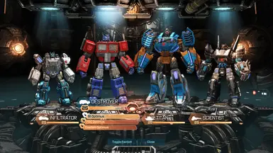 Blue and Dark Purple Colors for Autobots and Decepticons