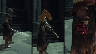 Three official unique weapon textures that are not normally available in the game: Rapier, Greataxe, Caestus  ---  IMAGE CREDIT: Illusory Wall