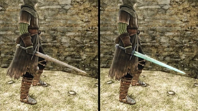 Longsword comparison: default on the left, unique on the right  ---  IMAGE CREDIT: Illusory Wall