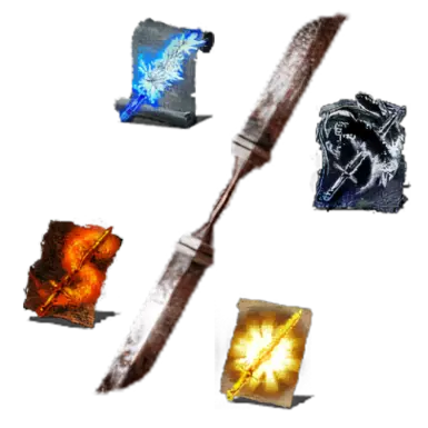 Buffable Sorcerer's and Red Iron Twinblade for Bearer of the Curse Edition