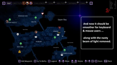No Beam of Light and Smoother Keyboard Controls on the Map UI