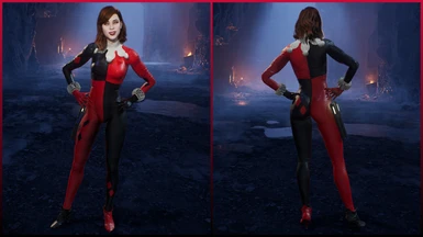 Harley Quinn Arkham Knight Jester Outfit for Batgirl