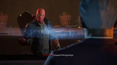full black jacket, matching color for mask and shirt
