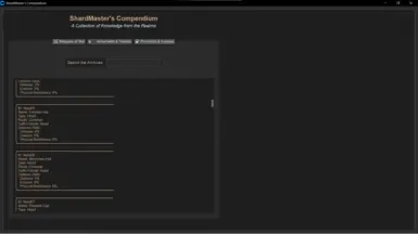 Easily access ShardMaster's Compendium through stoneshard_gui.py.