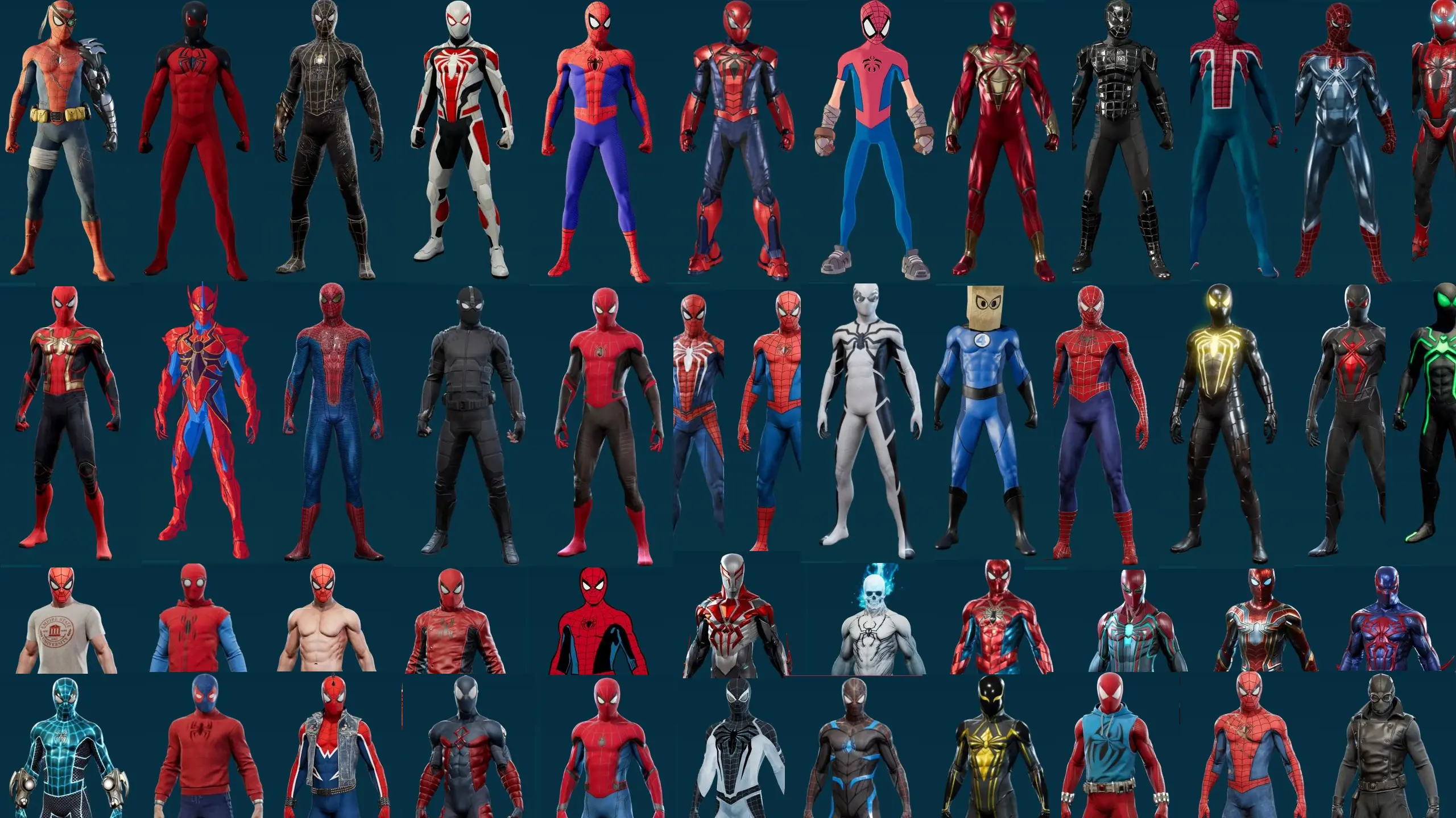 Spider man remastered suits