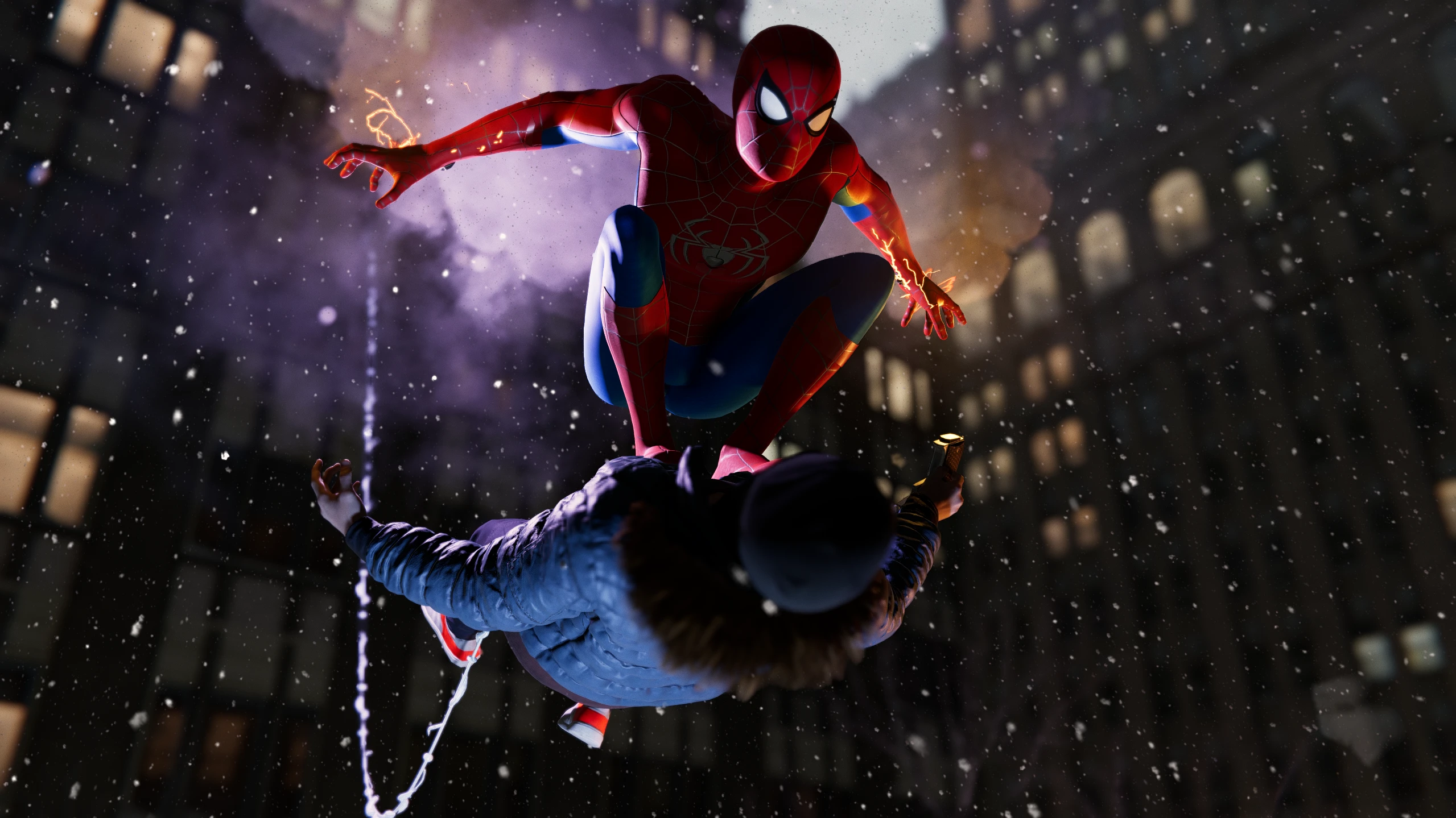 Sự xuất hiện của trang phục Final Swing Suit trong Spider-Man No Way Home thu hút sự chú ý của rất nhiều fan hâm mộ trên toàn thế giới. Những khung cảnh hoành tráng và hành động đầy hấp dẫn ở đại lộ phố New York chắc chắn sẽ khiến bạn mãn nhãn. Hãy cùng xem Spider-Man vũ đạo qua những con đường cao tốc đầy thử thách.