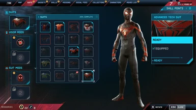 Red Lenses For Advanced Tech Suit