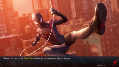 Darker Parts : Webshooters, Stripes on the shoes and Red color on the Gloves