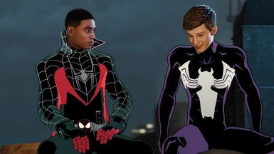 Play or Replace Peter's Advanced Suit with Cel-Shaded Ultimate Symbiote (earth-1610) - Miles Morales