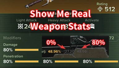 Show Me Real Weapon Stats