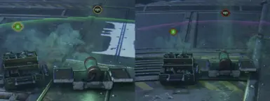 Crates react to Veteran Talent 'Field Improvisation' (Left: Inactive, Right: Active)