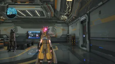 Final Boss mask pink light