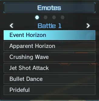 Emote selected weapon art
