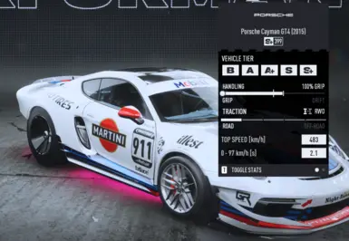 Drag version of Porsche Cayman GT4