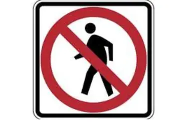 no pedestrians