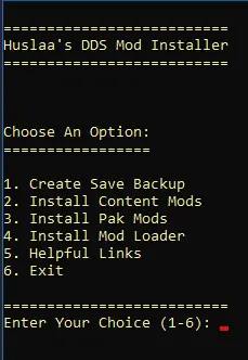 Huslaa's DDS Mod Installer