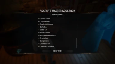 Recipes with my Agatha's Cauldron Overhaul mod.
