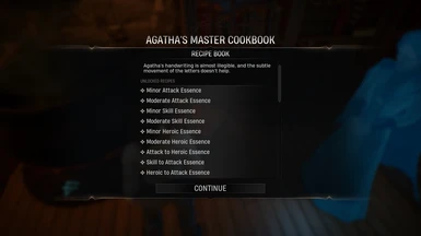 Default cauldron recipes.