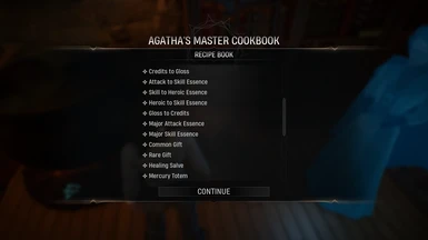 Default cauldron recipes.