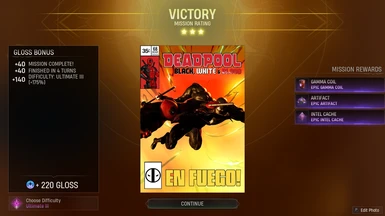 Epic Mission Victory Screen
